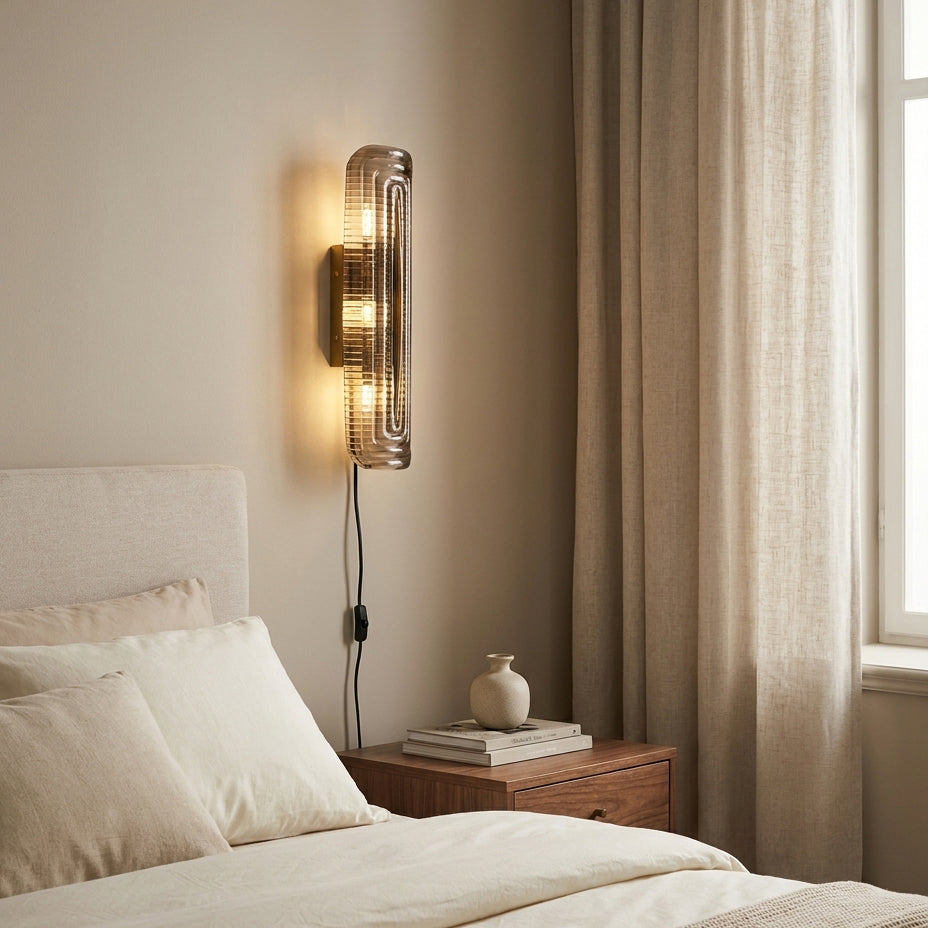 Glacium Plug-in Cast Glass Sconce – architectural ceiling profile