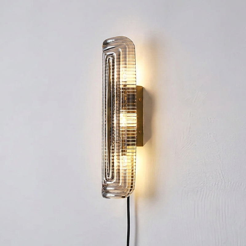 Glacium Plug-in Cast Glass Sconce – W 12cm x H 40cm W 4.7 x H 15.7 finish configuration #1