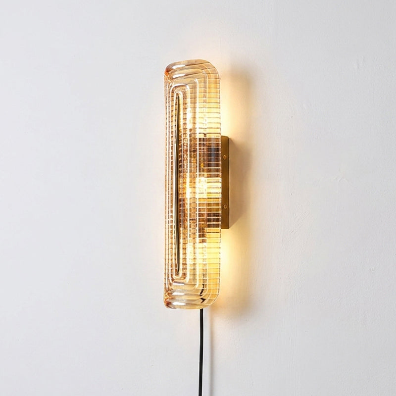 Glacium Plug-in Cast Glass Sconce – W 12cm x H 40cm W 4.7 x H 15.7 finish configuration