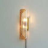 Glacium Plug-in Cast Glass Sconce – W 9cm x H 30cm W 3.5 x H 11.8 finish configuration
