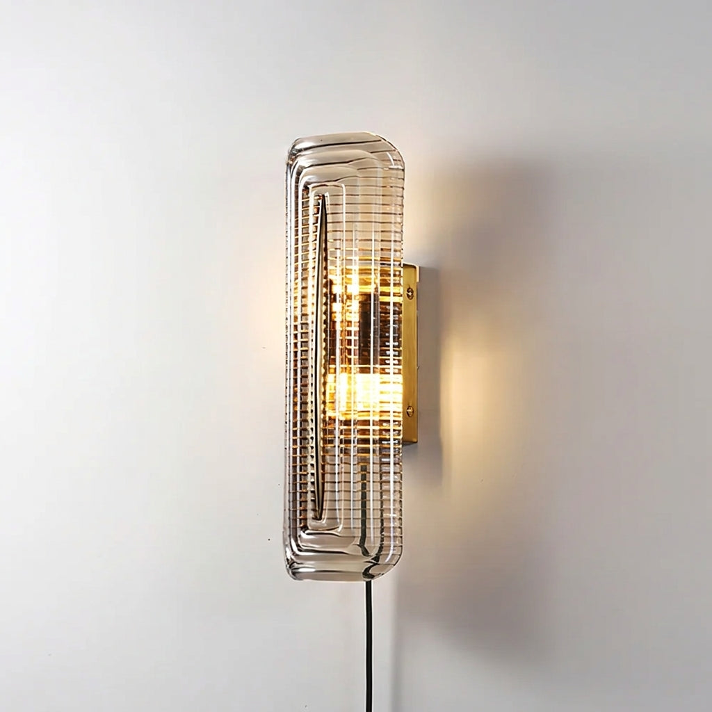 Glacium Plug-in Cast Glass Sconce – W 9cm x H 30cm W 3.5 x H 11.8 finish configuration #1