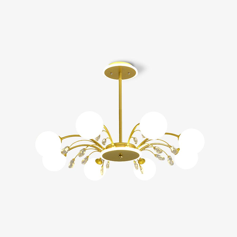 Glamorous Glass Raindrop Chandeliers Curated Mou – full fixture elevation view