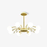 Glamorous Glass Raindrop Chandeliers Curated Mou – full fixture elevation view