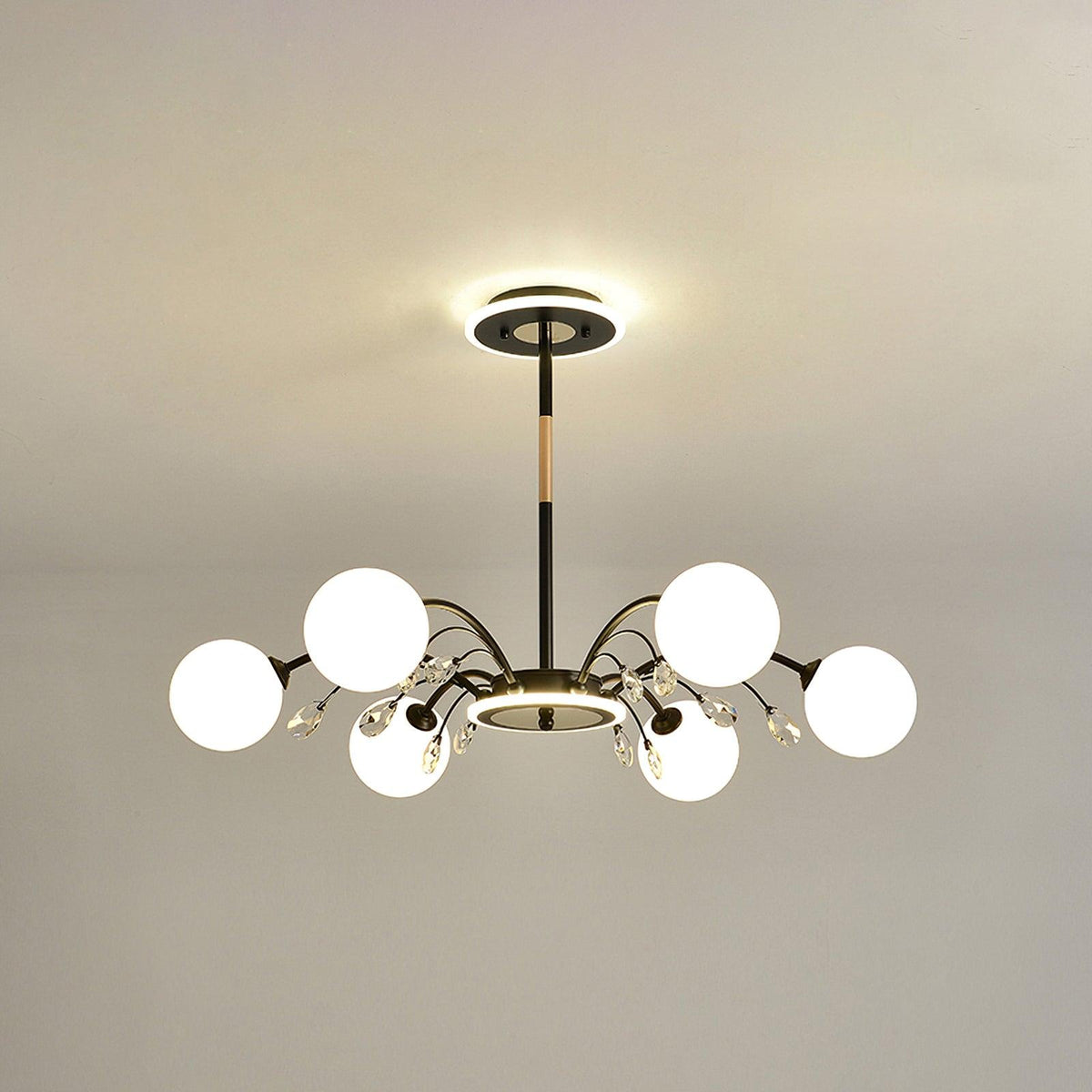 Glamorous Glass Raindrop Chandeliers Curated Mou – 6 Heads: ∅ 27.6 x H 19.7  Dia 70cm x H 5 finish configuration