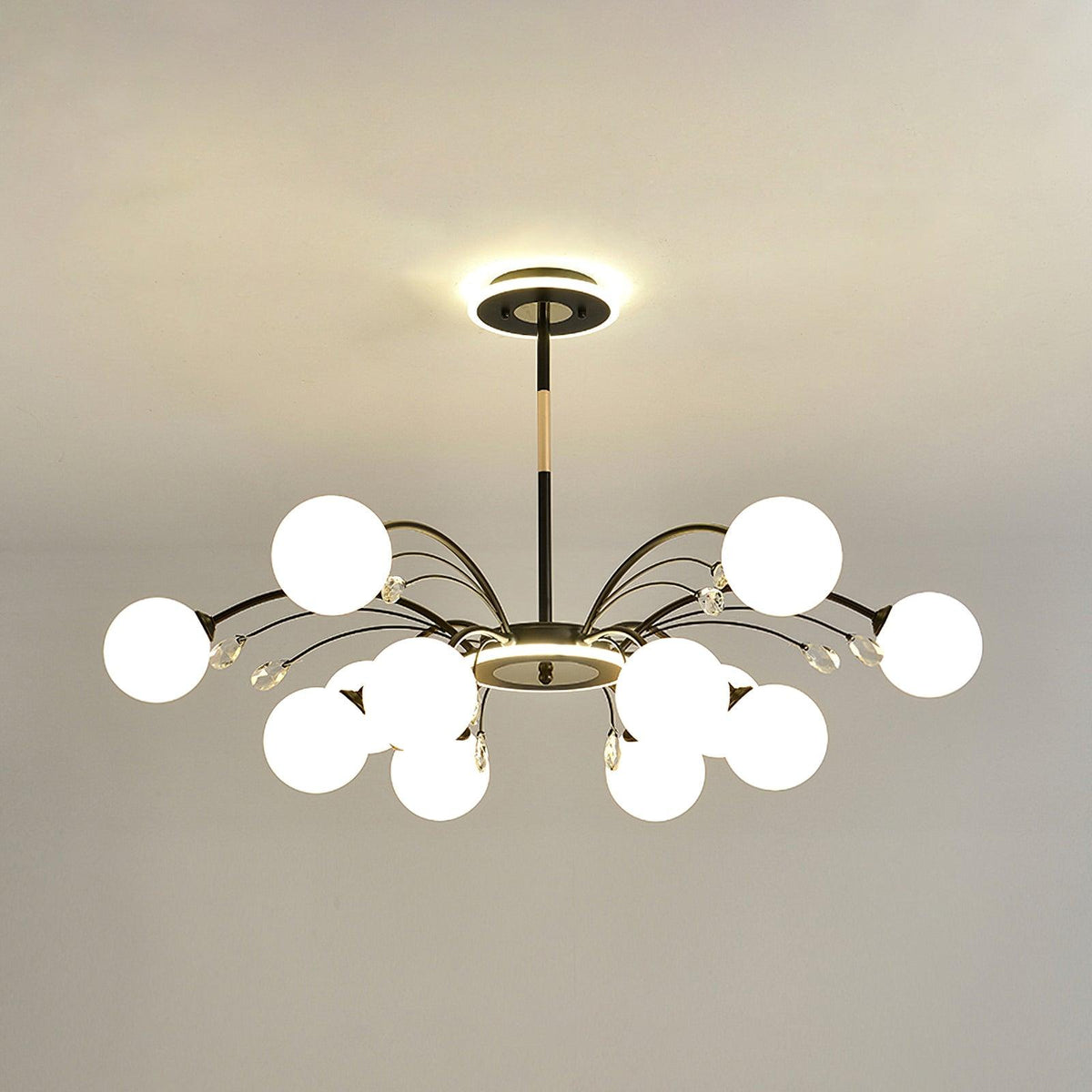 Glamorous Glass Raindrop Chandeliers Curated Mou – 10 Heads: ∅ 39.4 x H 19.7  Dia 100cm x H finish configuration #1