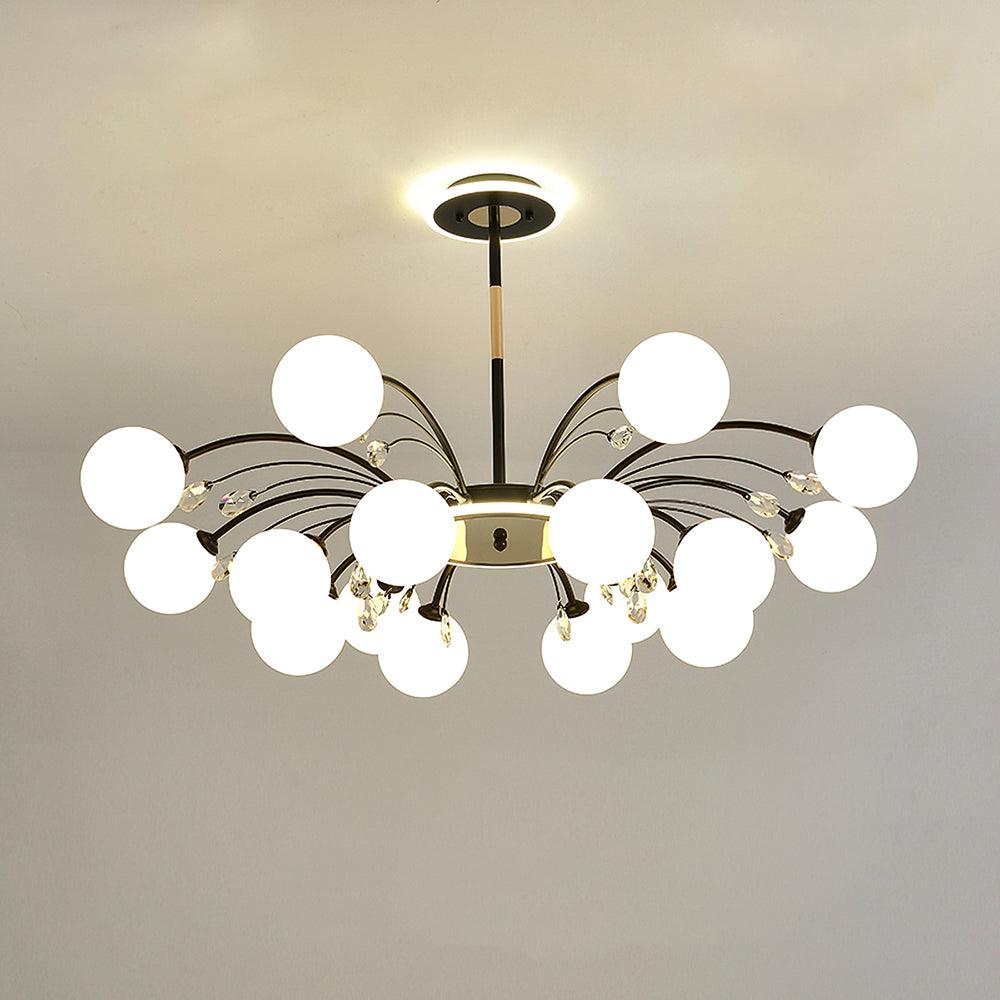 Glamorous Glass Raindrop Chandeliers Curated Mou – 16 Heads: ∅ 39.4 x H 19.7  Dia 100cm x H finish configuration #1