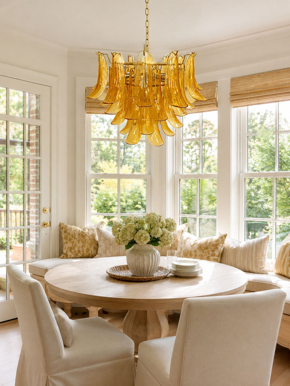 Murano Glass Leaf Chandelier