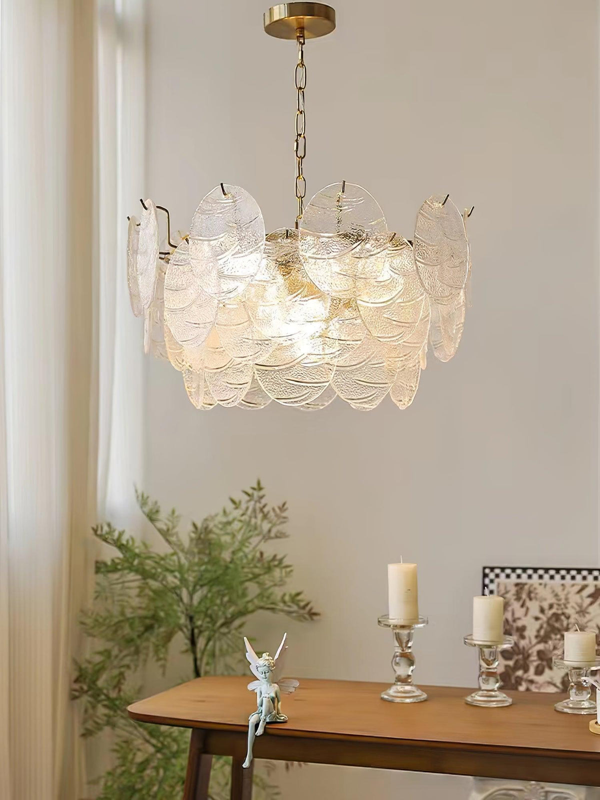 Glass Disc Curated Mouth-Blown Frosted Glass Cha – handcrafted surface texture