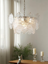 Glass Disc Curated Mouth-Blown Frosted Glass Cha – side angled contour profile