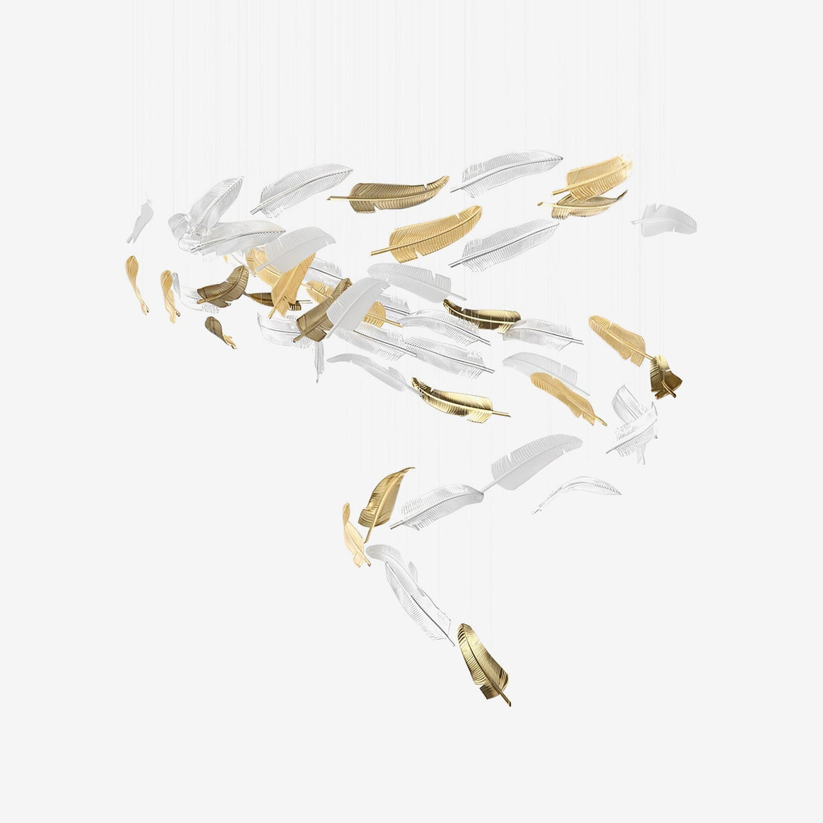 Pluma Sculptural Feather Chandelier – Ostrich Feather Chandelier