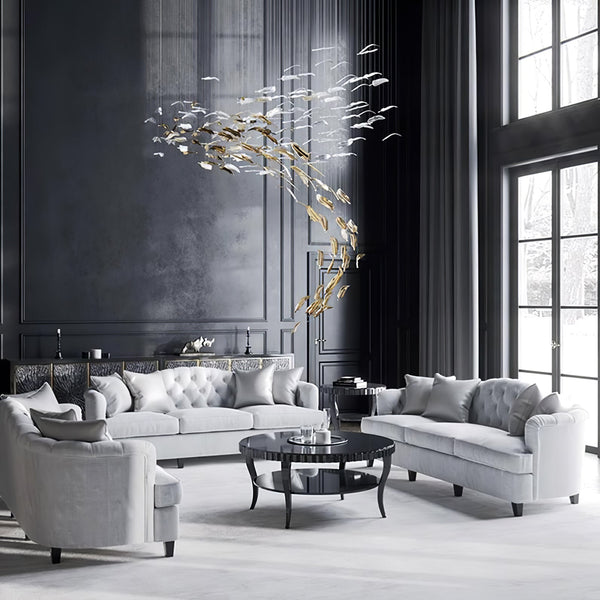 Pluma Sculptural Feather Chandelier