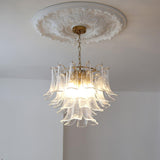 Murano Glass Leaf Chandelier – Ambient Illumination in Luxury Interior Setting View 30