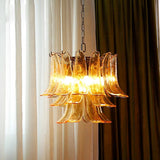 Murano Glass Leaf Chandelier – Ambient Illumination in Luxury Interior Setting View 17