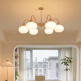 Glass Persimmon Curated Mouth-Blown Frosted Glas warm illuminated room view