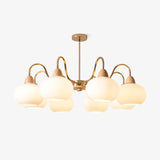 Glass Persimmon Curated Mouth-Blown Frosted Glas – Mouth-Blown Frosted Glass Chandelier