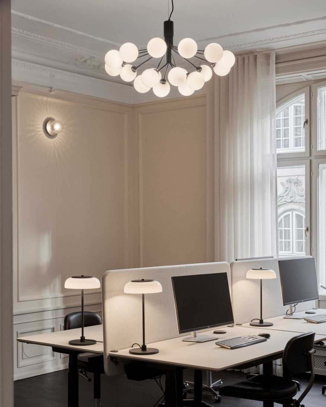 Glass Sphere Cluster Chandelier – Ambient Illumination in Luxury Interior Setting View 6