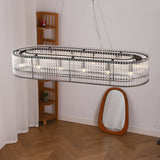 Glass Tube Ring Chandelier – Ambient Illumination in Luxury Interior Setting View 5