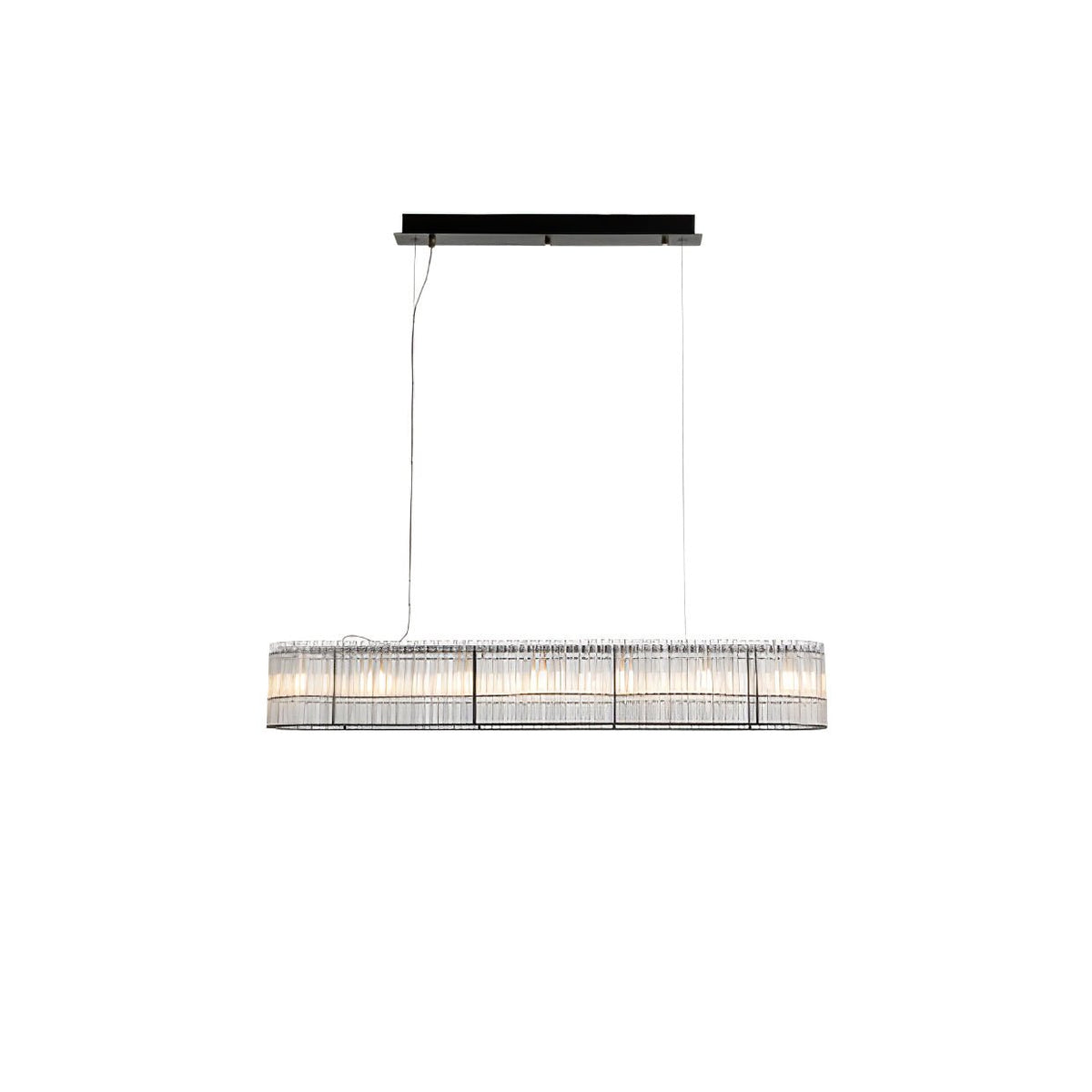 Glass Tube Ring Chandelier – Ambient Illumination in Luxury Interior Setting View 17