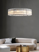 Glass Tube Ring Chandelier – Ambient Illumination in Luxury Interior Setting View 10
