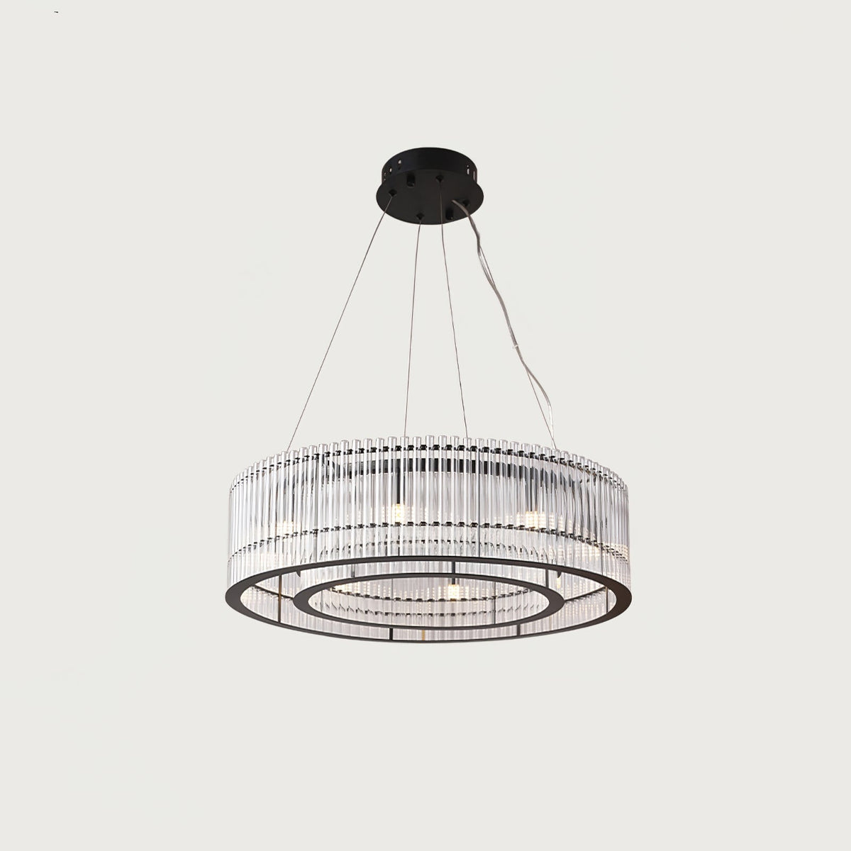 Glass Tube Ring Chandelier – Ambient Illumination in Luxury Interior Setting View 16