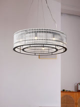Glass Tube Ring Chandelier – Ambient Illumination in Luxury Interior Setting View 14