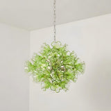 Ruffled Glass Cluster Curated Mouth-Blown Froste – Dia 80cm x H 63cm  ∅ 31.5 x H 24.8 finish configuration