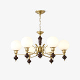 Globe Orb Curated Mouth-Blown Frosted Glass Chan – dimensional scale reference