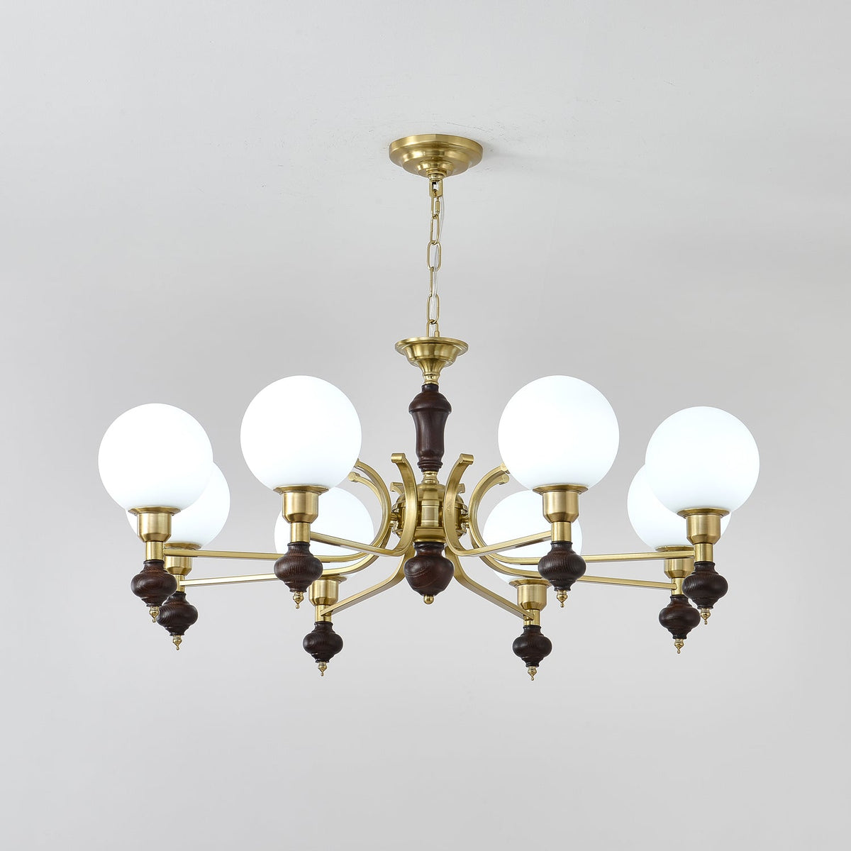 Globe Orb Curated Mouth-Blown Frosted Glass Chan – structural canopy joint detail