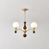 Globe Orb Wood Chandelier – Ambient Illumination in Luxury Interior Setting View 7