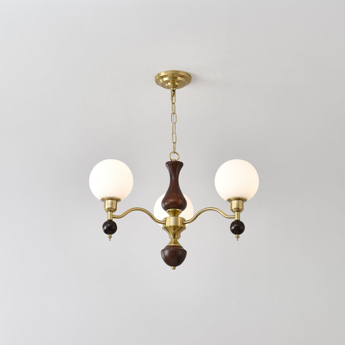 Globe Orb Wood Chandelier – Ambient Illumination in Luxury Interior Setting View 10