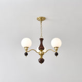 Globe Orb Wood Chandelier – Ambient Illumination in Luxury Interior Setting View 10
