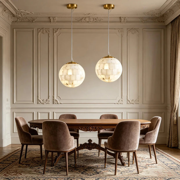 Globus Alabaster Pendant Light