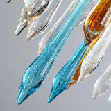 Gold Round Teardrop Curated Mouth-Blown Frosted – structural canopy joint detail