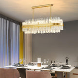 Gold Clear Rod Chandelier – Ambient Illumination in Luxury Interior Setting View 5