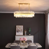 Gold Clear Rod Chandelier – Ambient Illumination in Luxury Interior Setting View 6