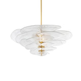 Petala Amber Art Glass Chandelier – handcrafted surface texture #1 #2