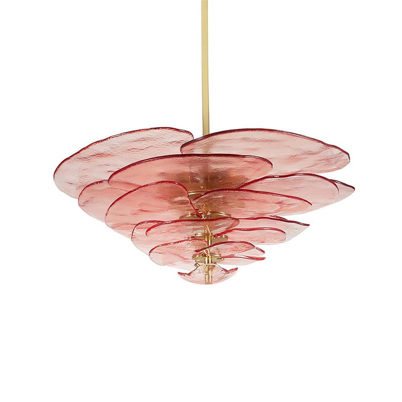 Petala Amber Art Glass Chandelier – dimensional scale reference #1 #2
