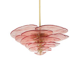 Petala Amber Art Glass Chandelier – dimensional scale reference #1 #2