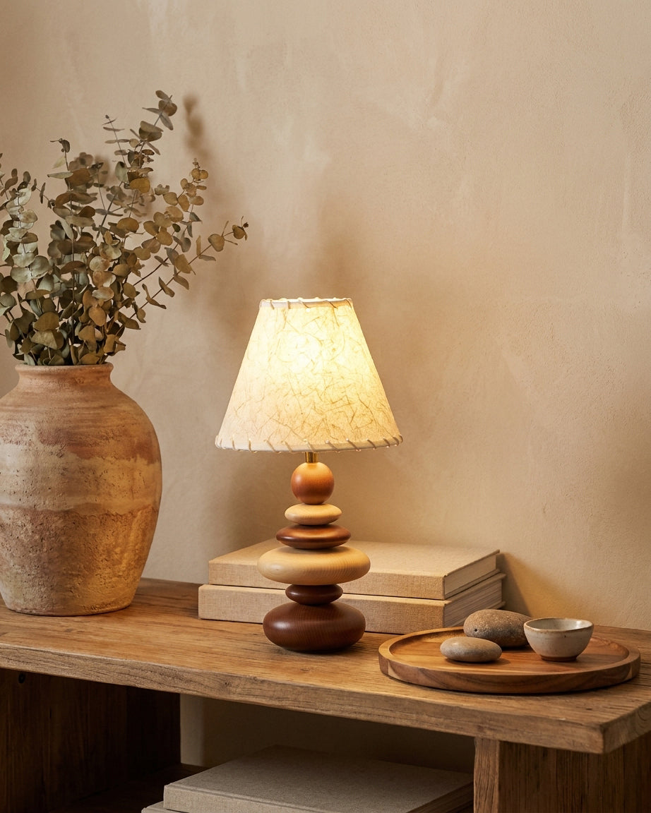 Grainelle Curated Iron & Glass Table Lamp – full fixture elevation view