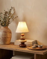 Grainelle Curated Iron & Glass Table Lamp – full fixture elevation view