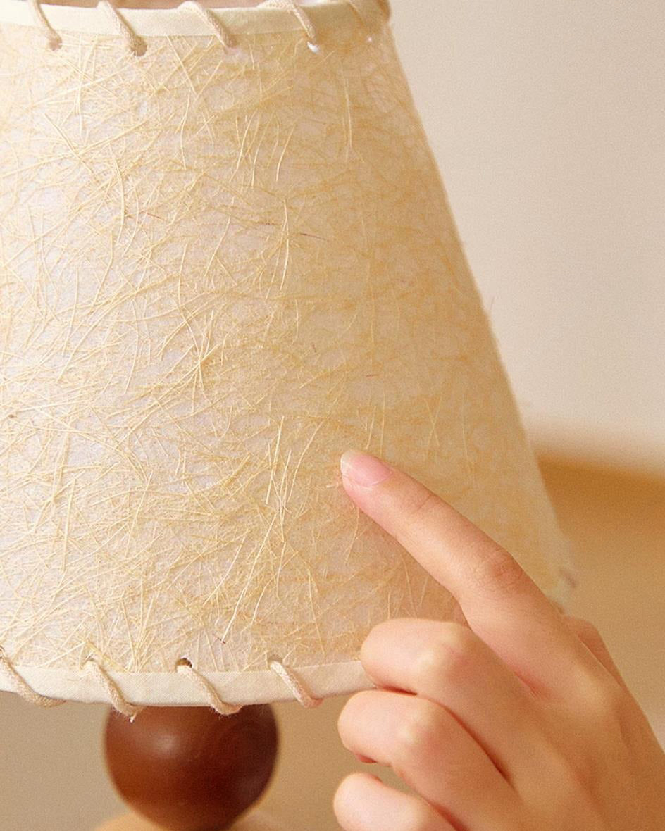 Grainelle Curated Iron & Glass Table Lamp – macro detail view #1