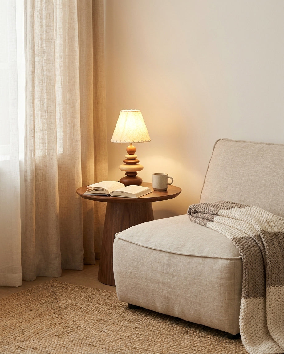 Iron & Glass craftsmanship detail on Grainelle Curated Iron & Glass Table Lamp