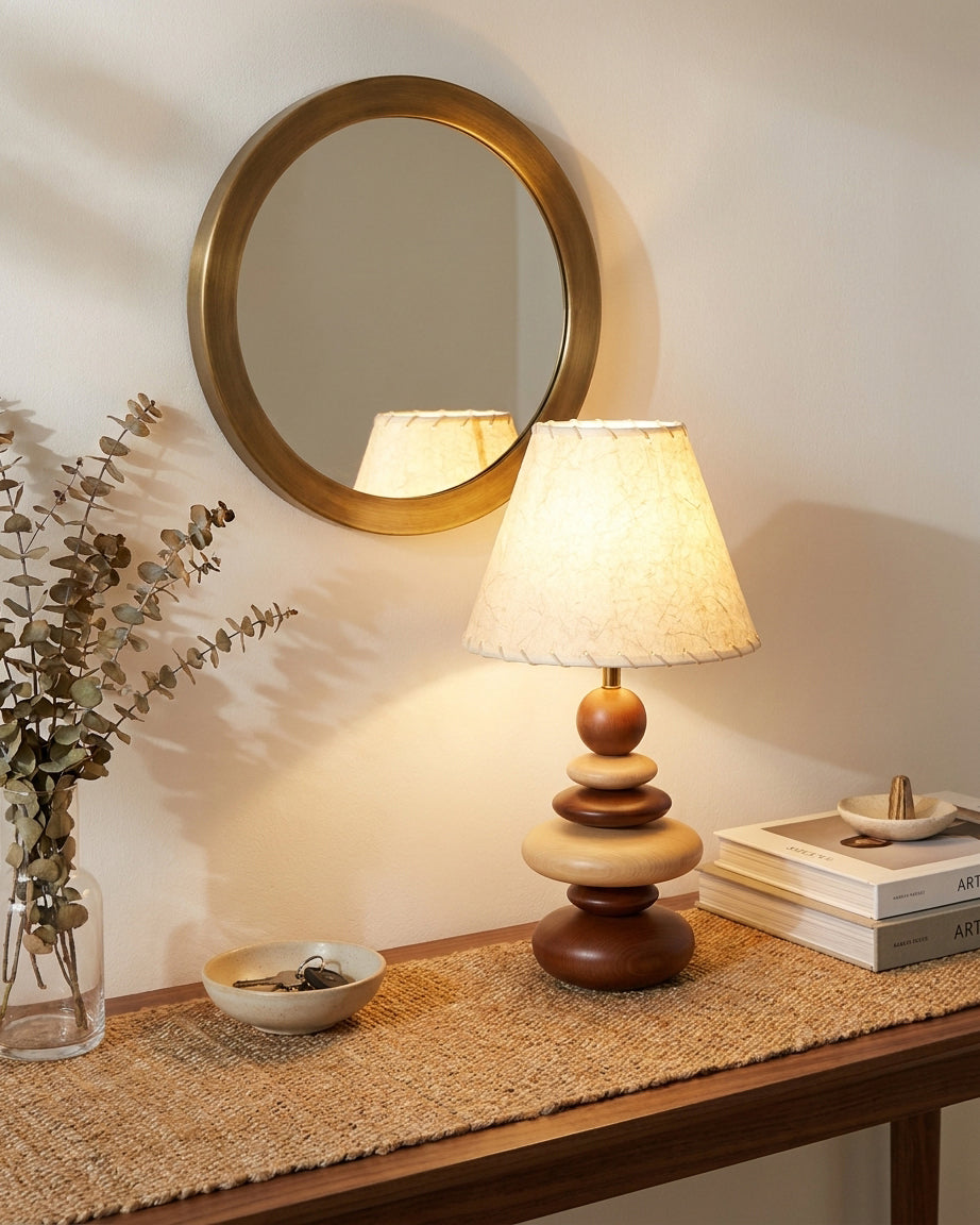 Grainelle Curated Iron & Glass Table Lamp – architectural ceiling profile