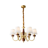 Grandiose Curated Solid Brass Chandelier – unlit natural material contrast