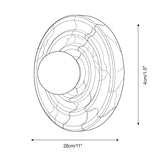 Grove Alabaster Curated Alabaster Wall Sconce – macro detail view