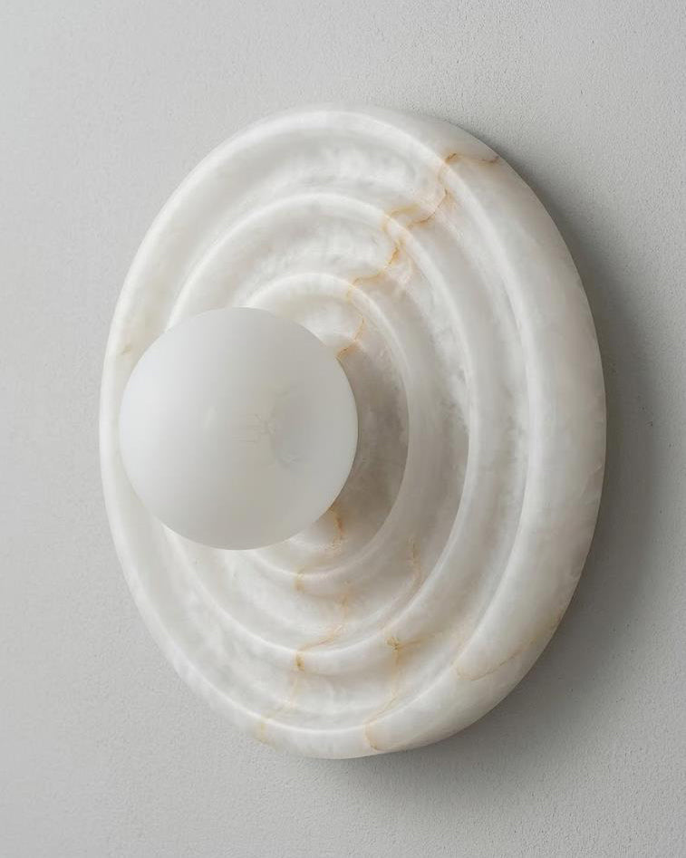 Grove Alabaster Curated Alabaster Wall Sconce – structural canopy joint detail