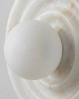 Grove Alabaster Curated Alabaster Wall Sconce – spatial dining room perspective
