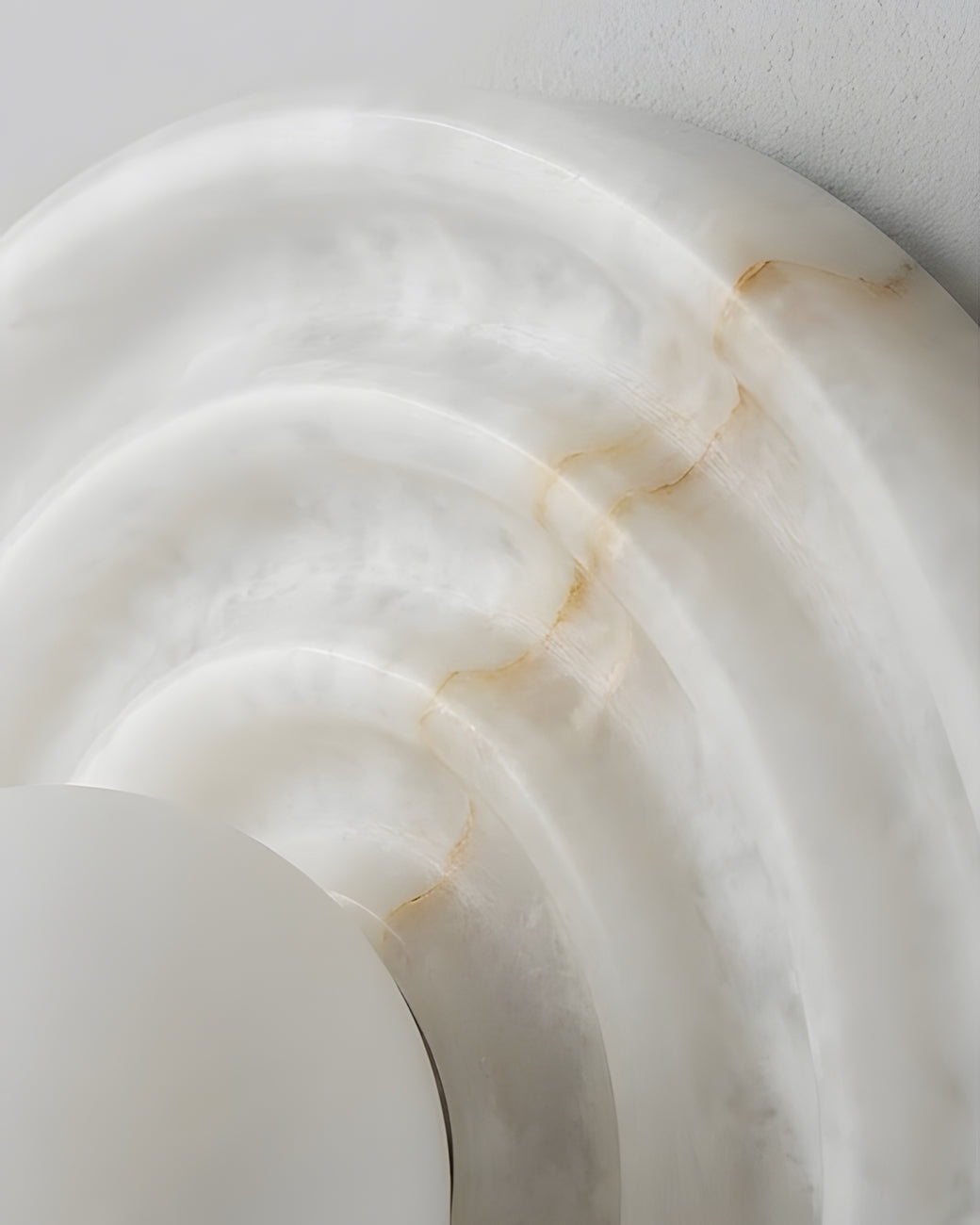Grove Alabaster Curated Alabaster Wall Sconce – full fixture elevation view