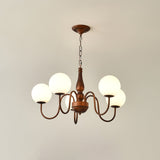 Grove Balls Curated Mouth-Blown Frosted Glass Ch – 5 heads ∅ 27.6 x H 15.7 finish configuration