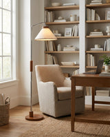 Halsen Floor Curated Finished Iron Floor Lamp – full fixture elevation view